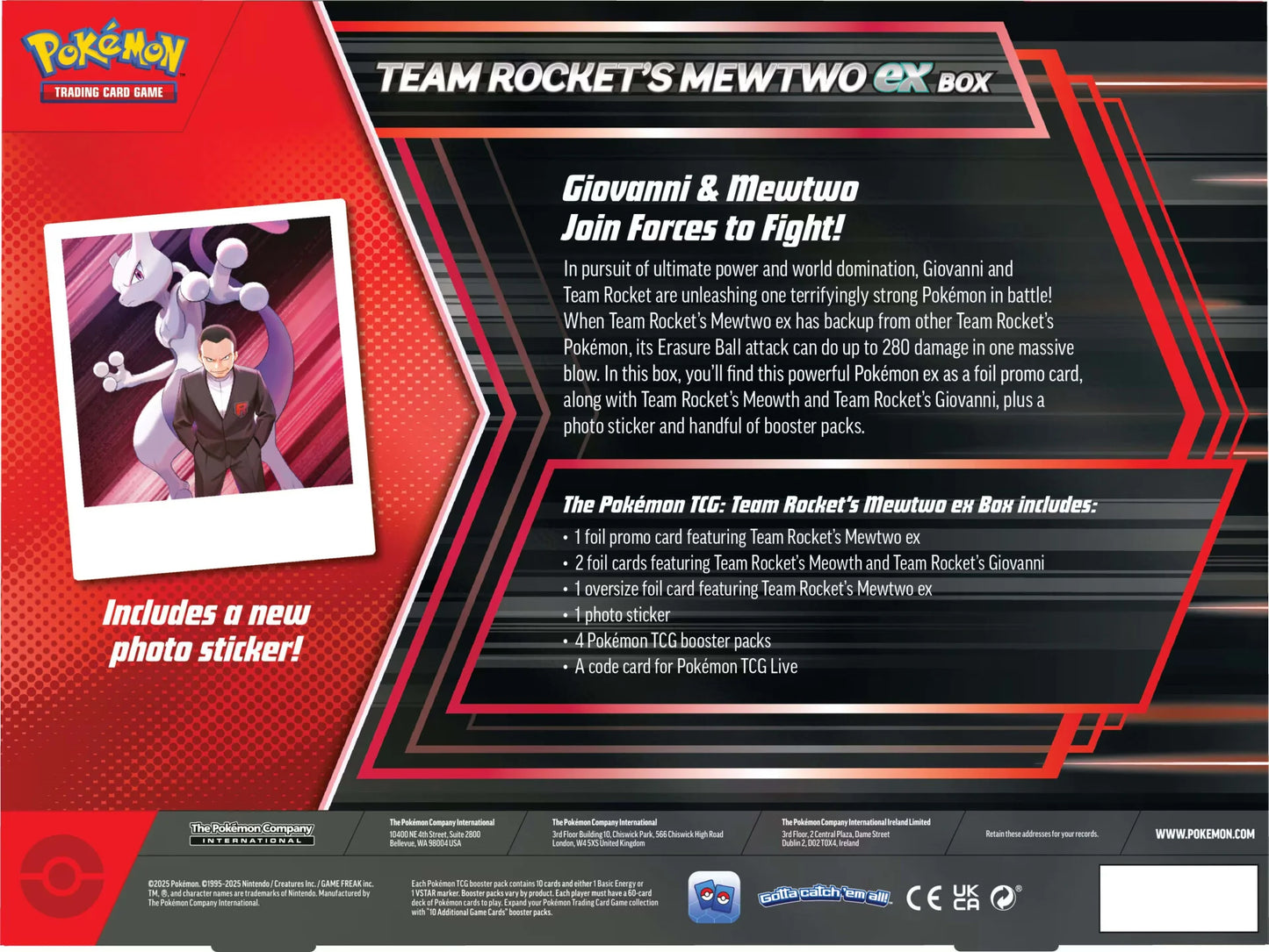Team Rocket's Mewtwo ex Box - Inglés (Preventa) - 1 Producto por Cliente